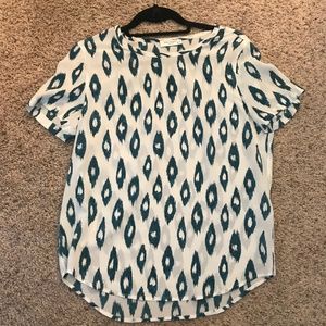 Equipment short sleeve silk tee ikat print size XS